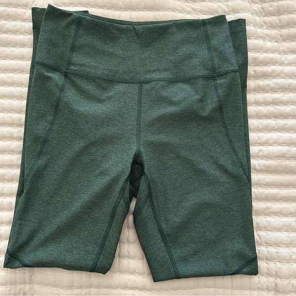 Outdoor Voices Women’s Heathered Hunter Green Warm Up Leggings, Size Small - Picture 7 of 11